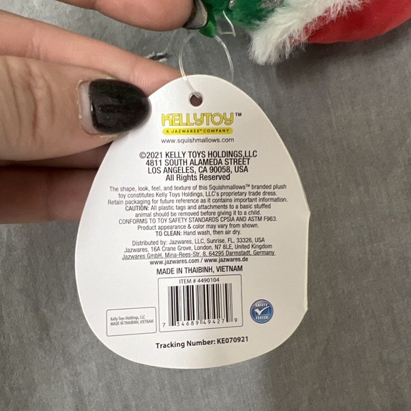 Squishmallow Holiday Ivy Dog 8” & Carol 5" Kellytoy 2022 NWT Plush Stuffed Chrty - Picture 8 of 10